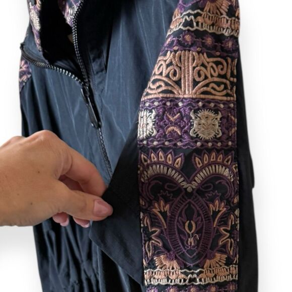 Free People Fp Movement She Fly Embroidered Pullover Hoodie Jacket - Picture 9 of 13